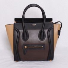 Celine Medium Luggage Tote Zwart Koffie Abrikoos Celine Medium Luggage Tote Zwart Koffie Abrikoos