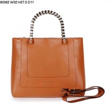 Nieuwe Bvlgari Serpenti handtas van kalfsleer, aardgeel 80382 Nieuwe Bvlgari Serpenti handtas van kalfsleer, aardgeel 80382