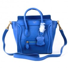 Celine Small Luggage Tote Blue Leather Bags Celine Small Luggage Tote Blue Leather Bags