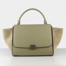 Celine grote trapeziumvormige tas van beige suède Celine grote trapeziumvormige tas van beige suède