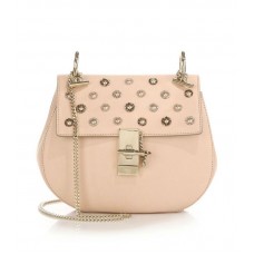 Chloe Drew kleine, versierde leren crossbodytas in roze Chloe Drew kleine, versierde leren crossbodytas in roze