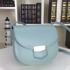 Celine Small Trotteur tas in jadekleurig generfd kalfsleer Celine Small Trotteur tas in jadekleurig generfd kalfsleer