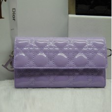 Dior CD086 Portemonnee Lavendel in Lakleer Dior CD086 Portemonnee Lavendel in Lakleer