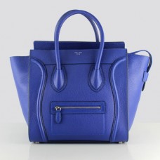 Celine Large Luggage Tote Neon Blue Leather Bag Celine Large Luggage Tote Neon Blue Leather Bag