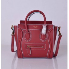 Celine Small Luggage Tote Rood Blauw Tas 20cm Celine Small Luggage Tote Rood Blauw Tas 20cm