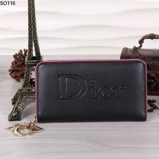Christian Dior zwarte portemonnee met ritssluiting 116 Christian Dior zwarte portemonnee met ritssluiting 116