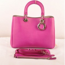 Dior Diorissimo Medium Tas Paars Origineel Leer (Gouden Hardware) 603 Dior Diorissimo Medium Tas Paars Origineel Leer (Gouden Hardware) 603