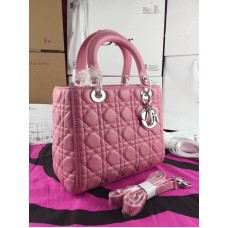 Replica Dior Lady Totes handtas van echt leer in roze Replica Dior Lady Totes handtas van echt leer in roze