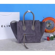 Celine Boston Suede Tassen in Donkergrijs Celine Boston Suede Tassen in Donkergrijs